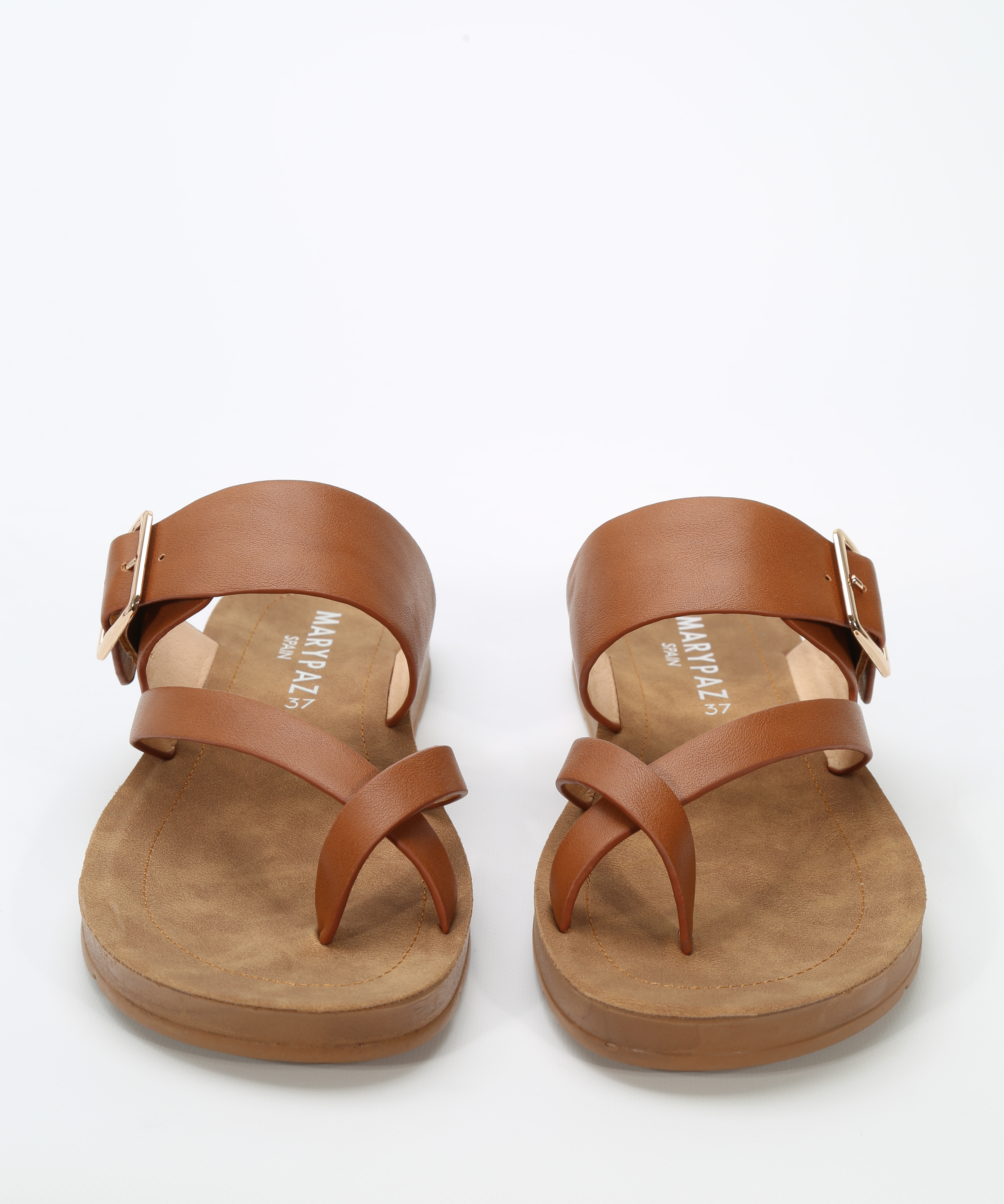 Sand&aacute;lia rasa com fivela